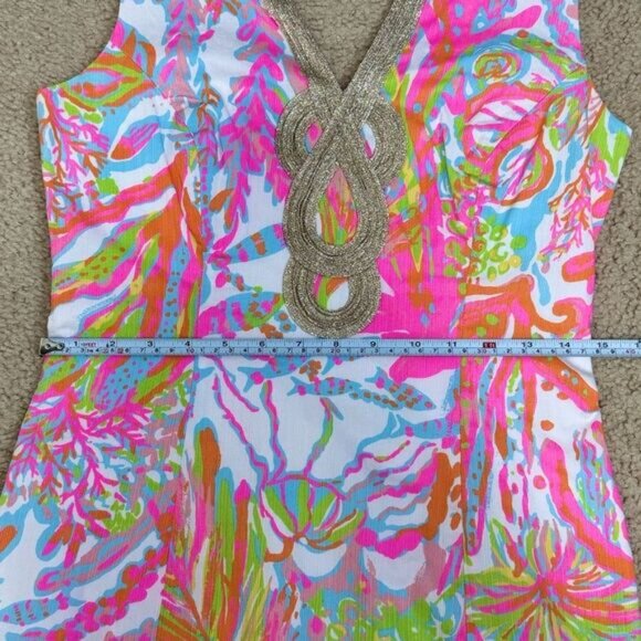 Lilly Pulitzer Janice Scuba To Cuba Shift Dress Sz 4 - Picture 10 of 13